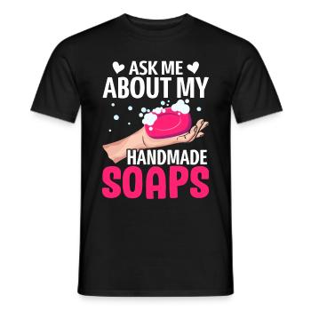 Soap Making, Soap Maker, Soapologist - Men's T-Shirt - black - Front - AI Model Male 178 light (178cm)