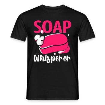 Fabrication de savon, savonnier, savonologue - T-shirt homme - noir - Devant - AI Model Male 178 light (178cm)