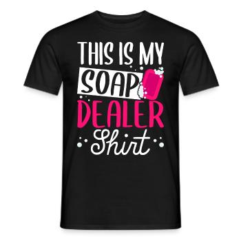 Soap Making, Soap Maker, Soapologist - Men's T-Shirt - black - Front - AI Model Male 178 light (178cm)