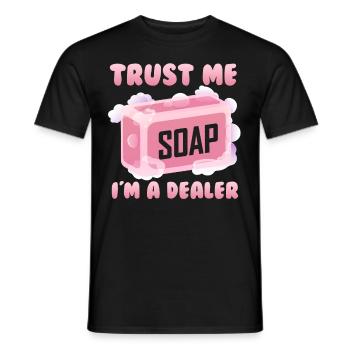 Fabrication de savon, savonnier, savonologue - T-shirt homme - noir - Devant - AI Model Male 178 light (178cm)
