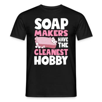 Fabrication de savon, savonnier, savonologue - T-shirt homme - noir - Devant - AI Model Male 178 light (178cm)