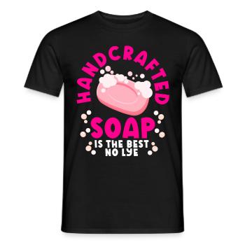 Soap Making, Soap Maker, Soapologist - Men's T-Shirt - black - Front - AI Model Male 178 light (178cm)