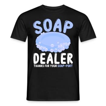 Soap Making, Soap Maker, Soapologist - Men's T-Shirt - black - Front - AI Model Male 178 light (178cm)