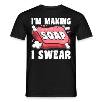 Fabrication de savon, savonnier, savonologue - T-shirt homme - noir - Devant - AI Model Male 178 light (178cm)