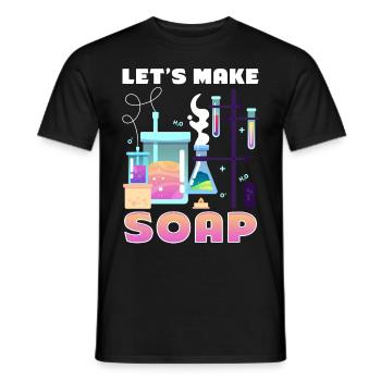 Fabrication de savon, savonnier, savonologue - T-shirt homme - noir - Devant - AI Model Male 178 light (178cm)