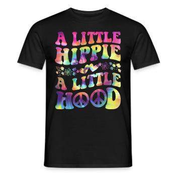 Tie dyeing peace - Men's T-Shirt - black - Front - AI Model Male 178 light (178cm)