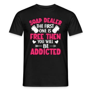 Soap Making, Soap Maker, Soapologist - Men's T-Shirt - black - Front - AI Model Male 178 light (178cm)