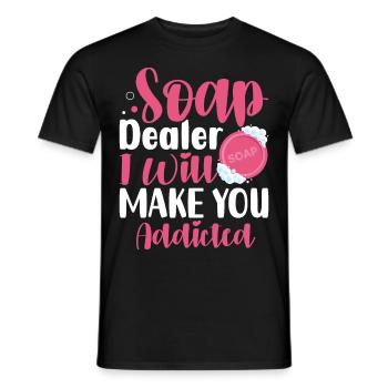 Soap Making, Soap Maker, Soapologist - Men's T-Shirt - black - Front - AI Model Male 178 light (178cm)