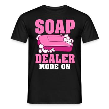 Soap Making, Soap Maker, Soapologist - Men's T-Shirt - black - Front - AI Model Male 178 light (178cm)