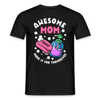 Fabrication de savon, savonnier, savonologue - T-shirt homme - noir - Devant - AI Model Male 178 light (178cm)