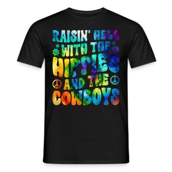 Tie dyeing peace - Men's T-Shirt - black - Front - AI Model Male 178 light (178cm)