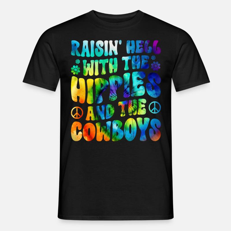 Krawattenfärbung Frieden - Männer T-Shirt - Schwarz