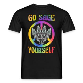 Hippie Peace Groovy - T-shirt homme - noir - Devant - AI Model Male 178 light (178cm)
