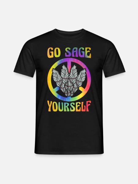 Hippie Peace Groovy - Men's T-Shirt - black