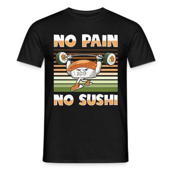 Japanisches Essen Sushi Liebhaber Bodybuilder - Männer T-Shirt - Schwarz - Vorne - AI Model Male 178 light (178cm)