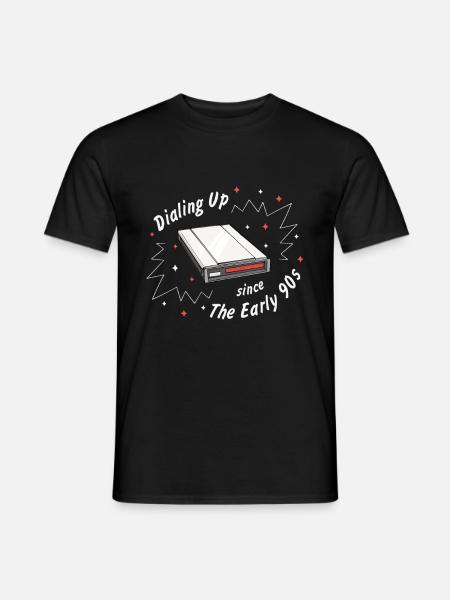90s Nostalgie Rétro 90s Dial-up - T-shirt homme - noir