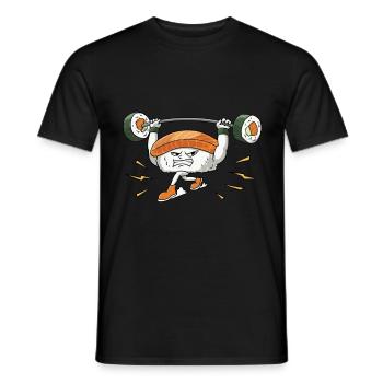 Cuisine japonaise Sushi Lovers Bodybuilders - T-shirt homme - noir - Devant - AI Model Male 178 light (178cm)