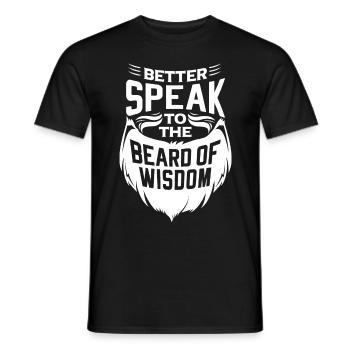 Barbu Visage poils moustache barbe - T-shirt homme - noir - Devant - AI Model Male 178 light (178cm)