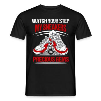 Chaussure Collector Shoemaker Sneaker Addict - T-shirt homme - noir - Devant - AI Model Male 178 light (178cm)