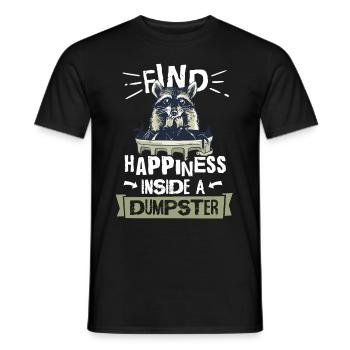 Amateur de raton laveur ramassant des ordures, - T-shirt homme - noir - Devant - AI Model Male 178 light (178cm)