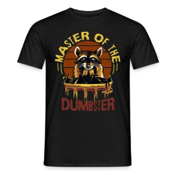 Raccoon lover garbage collecting garbage containers - Men's T-Shirt - black - Front - AI Model Male 178 light (178cm)