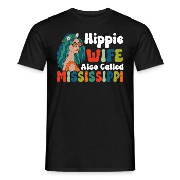 Frieden Groovy - Männer T-Shirt - Schwarz - Vorne - AI Model Male 178 light (178cm)