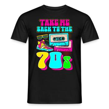 Hippie Groovy Retro Vaporwave - T-shirt homme - noir - Devant - AI Model Male 178 light (178cm)