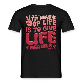 Hippie Retro Frieden Kind - Männer T-Shirt - Schwarz - Vorne - AI Model Male 178 light (178cm)