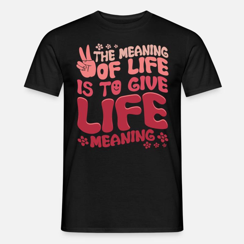 Hippie Retro Frieden Kind - Männer T-Shirt - Schwarz