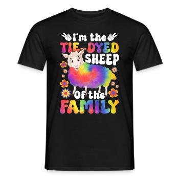 Lustiger Hippie-Frieden - Männer T-Shirt - Schwarz - Vorne - AI Model Male 178 light (178cm)