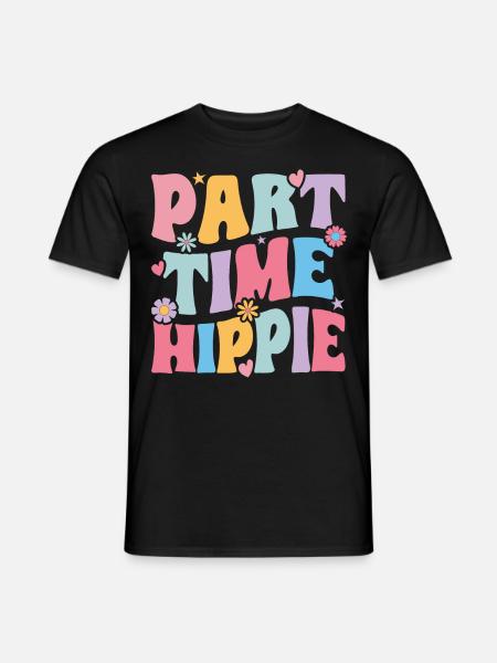 Groovy Funny Hippie - Men's T-Shirt - black