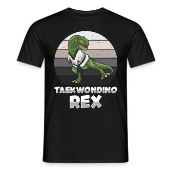 Taekwondino Rex Dinosaurier-Liebhaber T-rex - Männer T-Shirt - Schwarz - Vorne - AI Model Male 178 light (178cm)