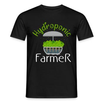 Hydrophonie Agriculteur Horticulture Agriculture - T-shirt homme - noir - Devant - AI Model Male 178 light (178cm)