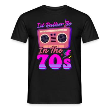 Lustige Hippie Vaporwave Retro - Männer T-Shirt - Schwarz - Vorne - AI Model Male 178 light (178cm)