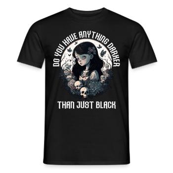 Funny Gothic Goth - Men's T-Shirt - black - Front - AI Model Male 178 light (178cm)