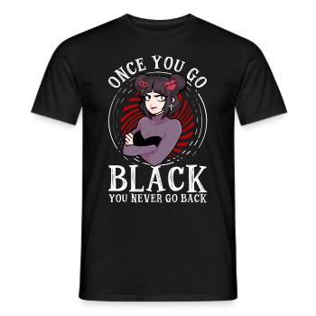 Funny Gothic Goth - Men's T-Shirt - black - Front - AI Model Male 178 light (178cm)