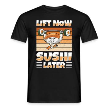 Japanisches Essen Sushi Liebhaber Bodybuilder - Männer T-Shirt - Schwarz - Vorne - AI Model Male 178 light (178cm)