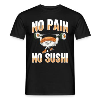 Japanisches Essen Sushi Liebhaber Bodybuilder - Männer T-Shirt - Schwarz - Vorne - AI Model Male 178 light (178cm)