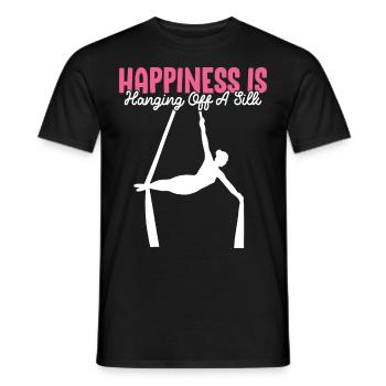 Acrobate de soie aérienne - T-shirt homme - noir - Devant - AI Model Male 178 light (178cm)