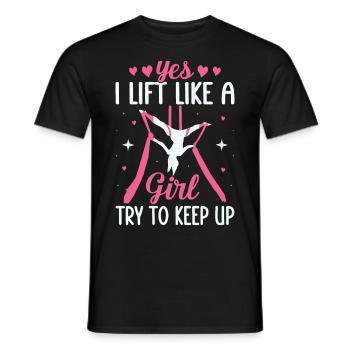Aerial Silk Aerialist - Männer T-Shirt - Schwarz - Vorne - AI Model Male 178 light (178cm)