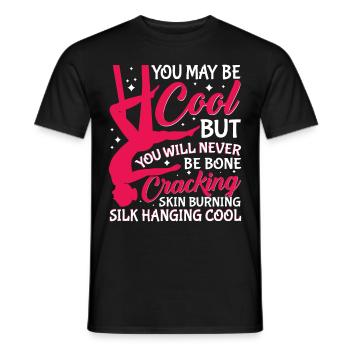 Acrobate de soie aérienne - T-shirt homme - noir - Devant - AI Model Male 178 light (178cm)