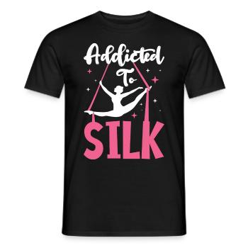 Acrobate de soie aérienne - T-shirt homme - noir - Devant - AI Model Male 178 light (178cm)