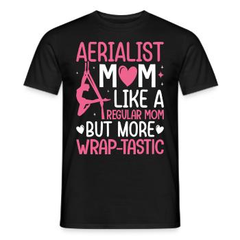 Air silk - Men's T-Shirt - black - Front - AI Model Male 178 light (178cm)