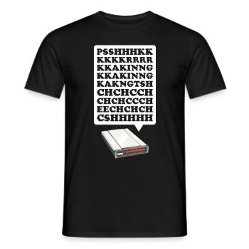 90s Nostalgia Retro 90s Dial-up Internet Vintage - Men's T-Shirt - black - Front - AI Model Male 178 light (178cm)