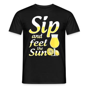 Limoncello italien amateur de liqueur de citron - T-shirt homme - noir - Devant - AI Model Male 178 light (178cm)