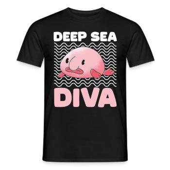 Meeresbiologe Tiefseefisch Blobfisch Ozean - Männer T-Shirt - Schwarz - Vorne - AI Model Male 178 light (178cm)