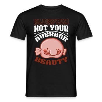 Marine Biologist Deep Sea Fish Blob Fish Ocean - Men's T-Shirt - black - Front - AI Model Male 178 light (178cm)