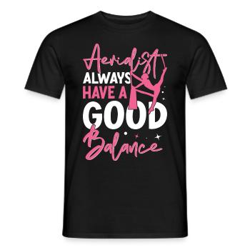 Soie aérienne - T-shirt homme - noir - Devant - AI Model Male 178 light (178cm)