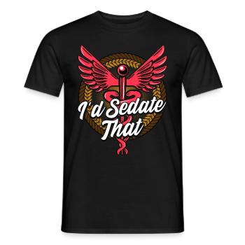 Anesthésiste Anesthésiologie - T-shirt homme - noir - Devant - AI Model Male 178 light (178cm)