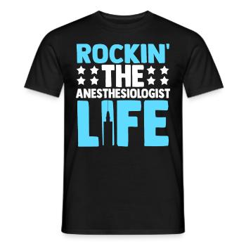 Anesthesiology - Men's T-Shirt - black - Front - AI Model Male 178 light (178cm)